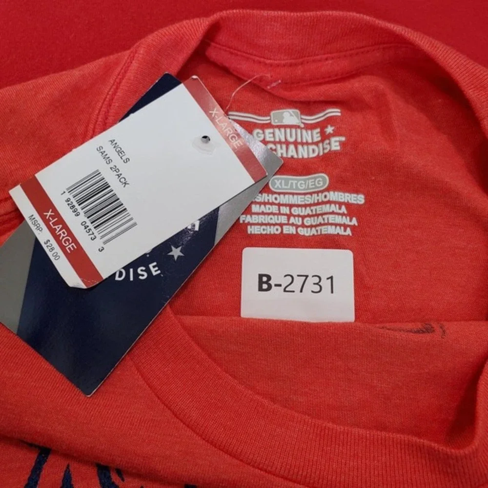Los Angeles‎ Angels Men Shirt XL Red Logo Graphic Print Short Sleeve MLB NWT